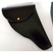 Handmade Holster Plain Design with Flap in Black RH: